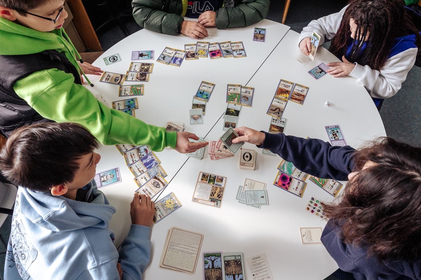 Family playing Dirt Defenders together